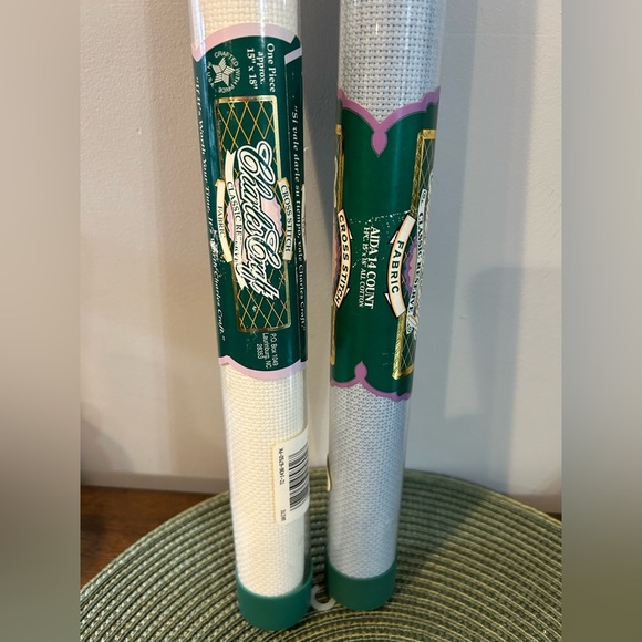 Lot Of 2 Charles Craft 14 ct 15x18 Cross Stitch Fabric Both NEW Details In Notes - Picture 5 of 8